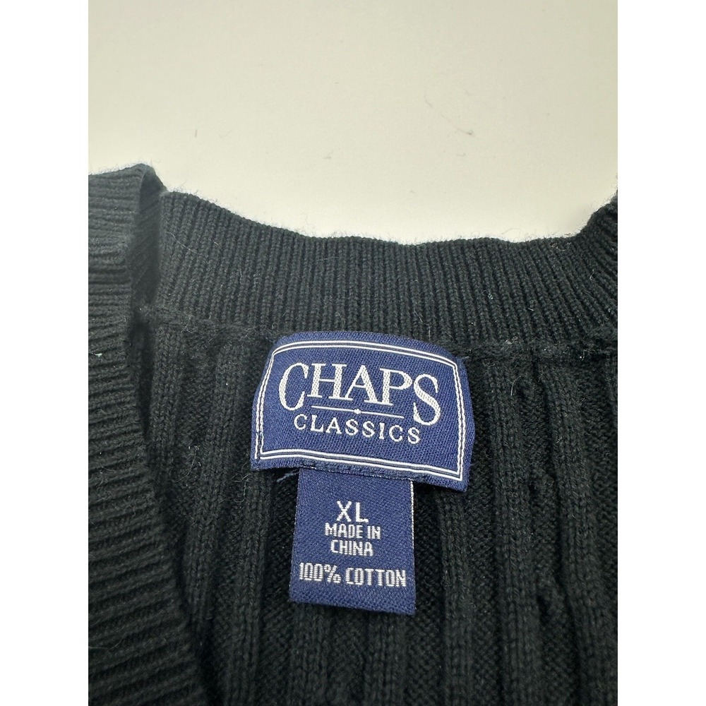Chaps Classics Cable Knit Quarter Button Sweater … - image 2